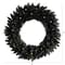 24&#x22; LED Black Artificial Wreath